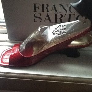 Franco Sarto size 8 red dress sandals
